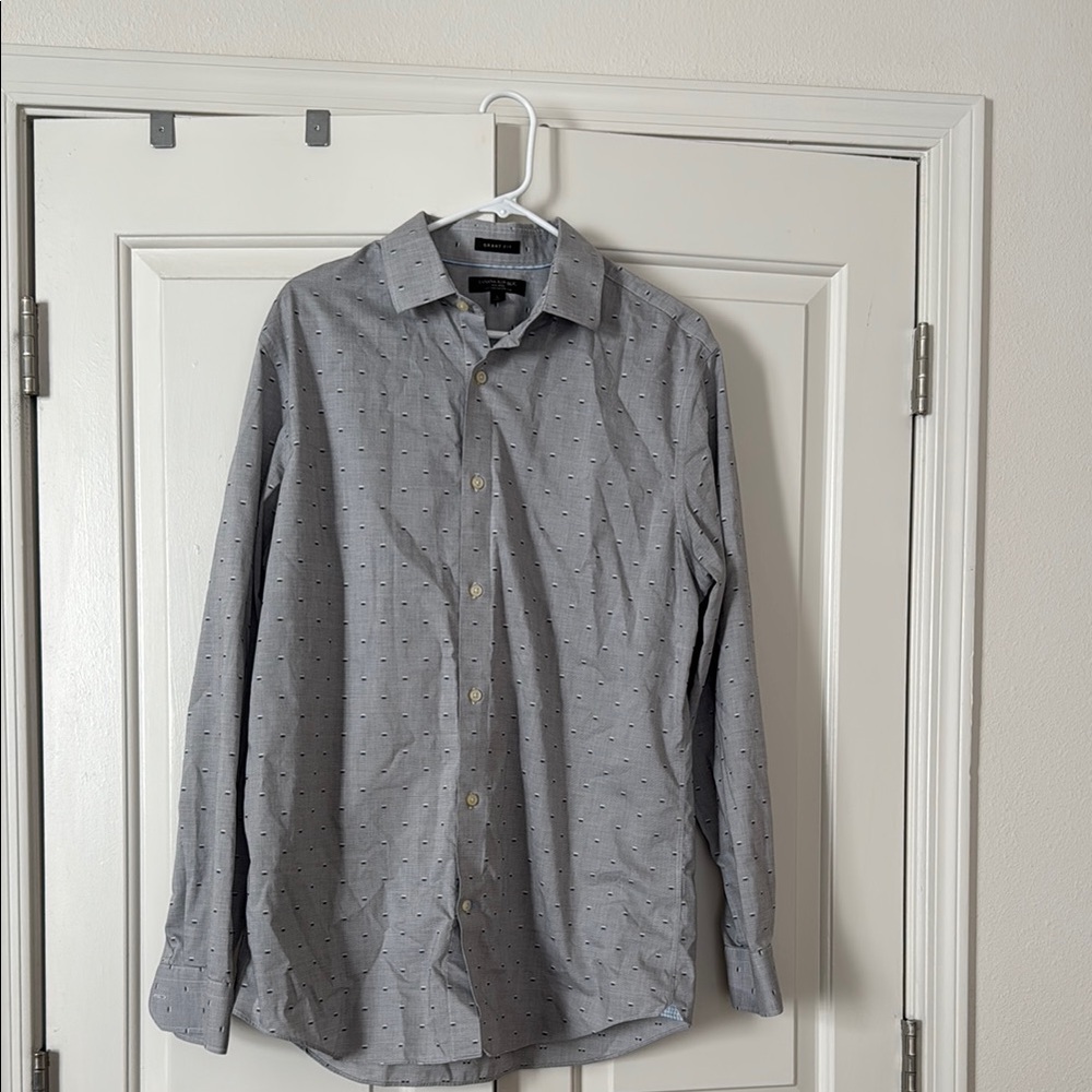 Banana Republic Men's Gray Button-Up Shirt